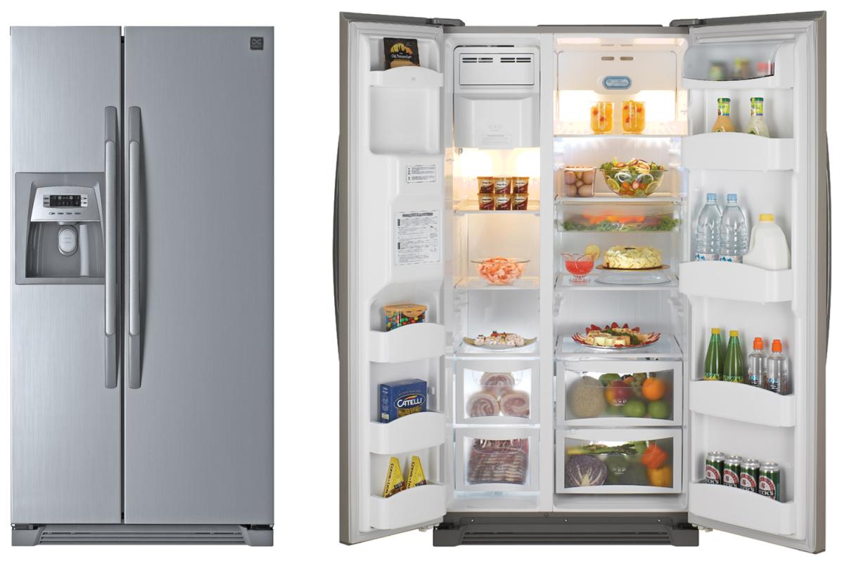 daewoo 603l s/s double-door fridge-freezer *new
