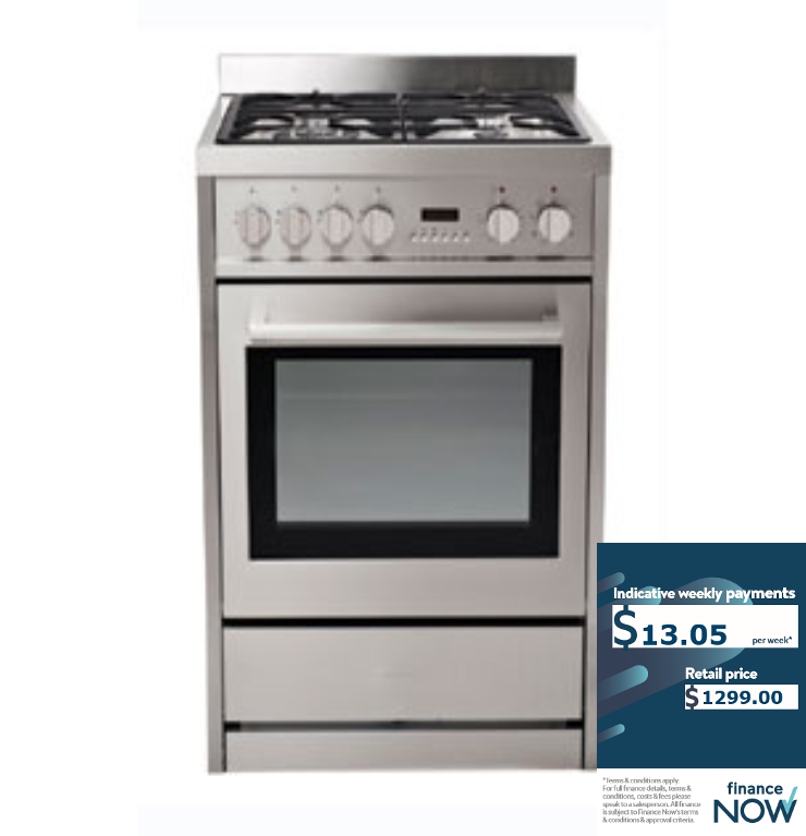 EUROTECH 60CM S/S GASELECTRIC STOVE *NEW*