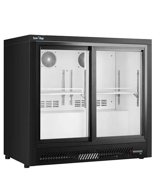 Under Bench Double Sliding Door Bar Cooler