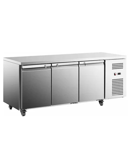 Stainless Steel Triple Door Workbench Freezer 