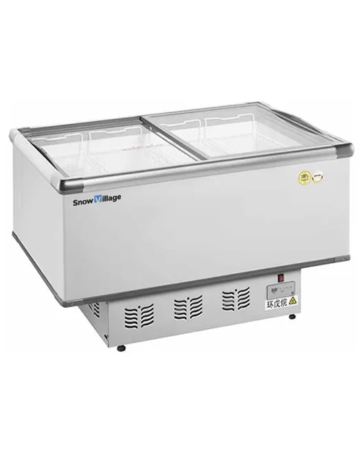 Supermarket Island Freezer 1500mm glass slider