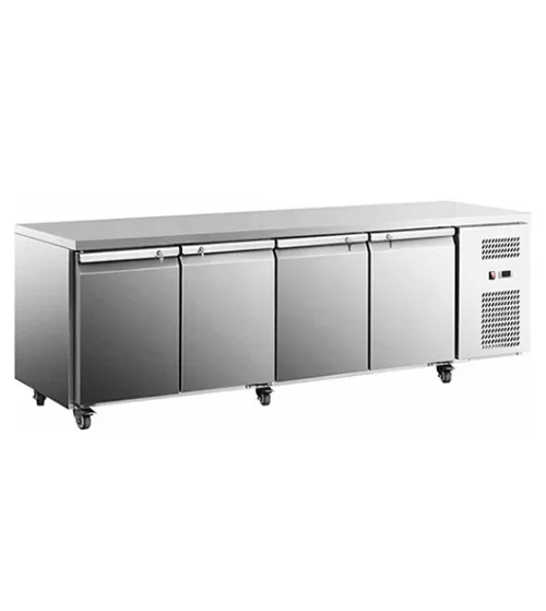 Stainless Steel Four Door Workbench Freezer