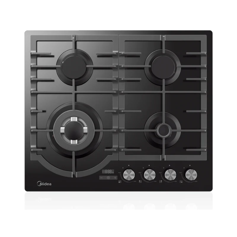 Midea 60cm Gas Cooktop Black Glass With Timer