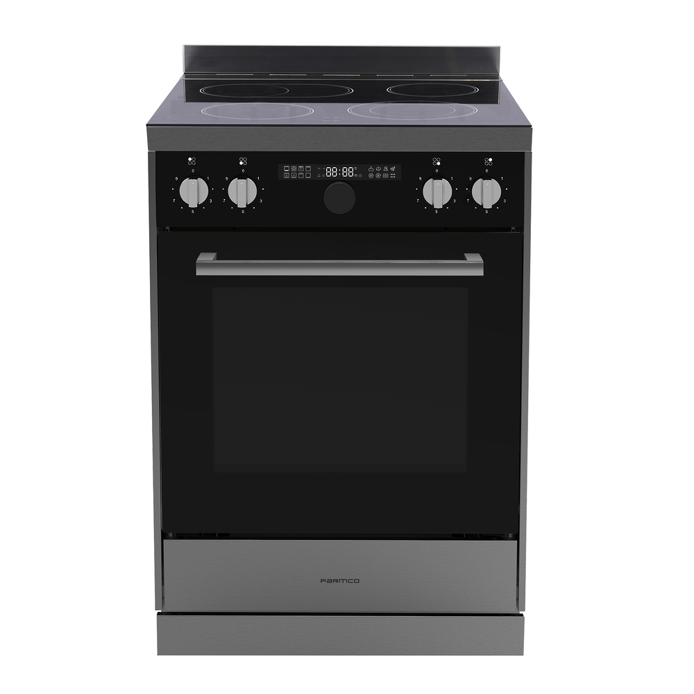 PARMCO 600MM BLACK CERAMIC FREESTANDING STOVE